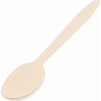 Jednorázové nádobí Dřevěné lžíce Wimex XL 16,5 cm, 100 ks