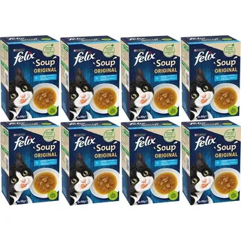 Krmivo pro kočku Felix Soup Rybí Příchutě polévka pro kočky 6x48g