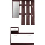 Tempo Kondela Předsíňová sestava, wenge, bílá MECKI