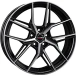 Alu kola BORBET QX, 20x8.5 5x114.3 ET45, černá matná + leštění