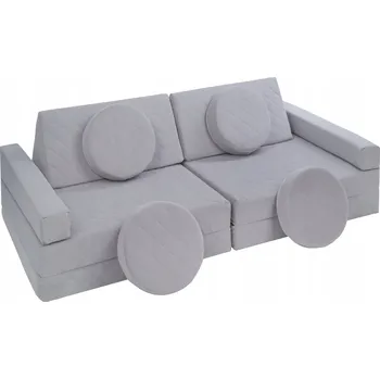 Pohovka Multifunkční modulární pohovka pro děti, pěnové kostky v jednom, šedá