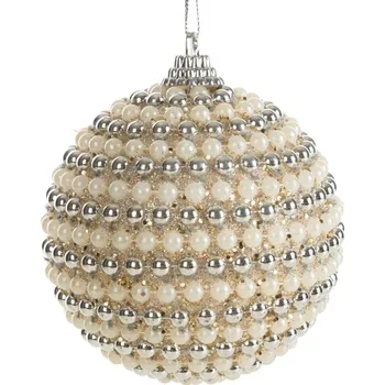 Vánoční ozdoba Vánoční ozdoba krémová / stříbrná (6 ks)