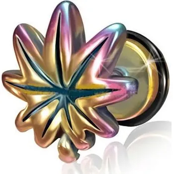Piercing Piercing ocel kanabies barevná 78 (Plug do ucha tráva)