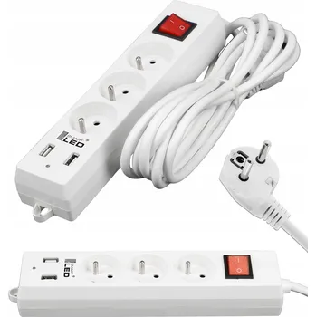 Napájecí kabel Prodlužovací Kabel přívod s lištou Smartled 3 m 6 ks bílý