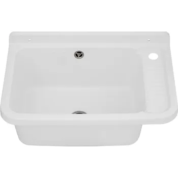 Granitový dřez Jednokomorový dřez Lavre polypropylen bílý