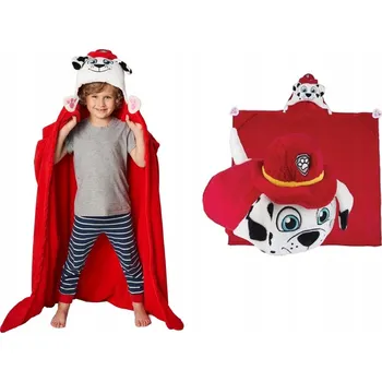 deka Coralová deka Tlapková patrola MARSHALL 110x140 cm s kapucí