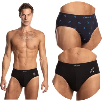 Pánské spodní prádlo LAMA Pánské slipy MULTICOLOR vel. 3XL, 2 ks