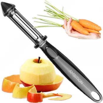 Kuchyňský nůž ŠKRAPAČKA ROVNÁ ŠKRAPAČKA NŮŽ černá chromovaná METAL AMBITION