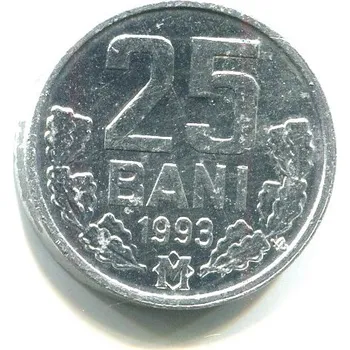 MOLDAVSKO. 25 bani 1993.