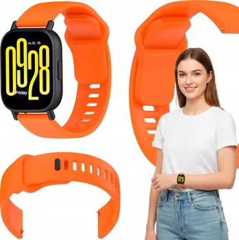 Řemínek na hodinky Řemínek Polax pro Xiaomi 22mm oranžový