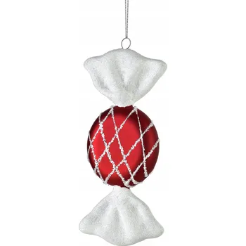 Vánoční dekorace SANTA LILA Ozdoba na zavěšení CUKROVÍ 3x9x20cm