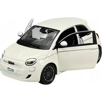 autíčko BBURAGO 2023 FIAT 500e BÍLÝ 1:24 NOVÝ KOVOVÝ MODEL 21110