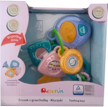 ELEFUN Kousátko s chrastítkem Klíčky Zvuk 0m+