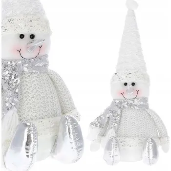 Vánoční dekorace Springos Vánoční Sněhulák 43 cm, bílý