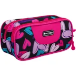 Dvoukomorový polyesterový školní penál zdobený kočičím vzorem Barva (Varianta): 54