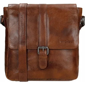 Kabelka Wojas kabelka přes rameno z pravé lícové kůže hnědá