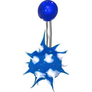 Piercing Piercing ocel "ježek" modrý 51 (Šperky do pupíku)