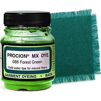 Speciální výtvarná barva Barva Jacquard Procion MX na bavlnu odstín 086 Lesní zelená