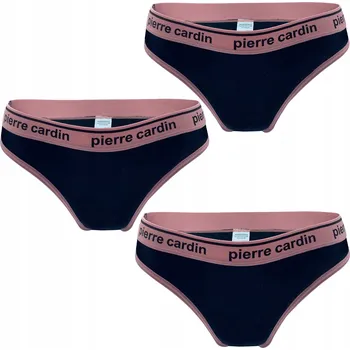 Dámské spodní prádlo Sada dámských kalhotek s gumou v pase, 3 kusy, bavlněné, tmavě růžové, velikost XL