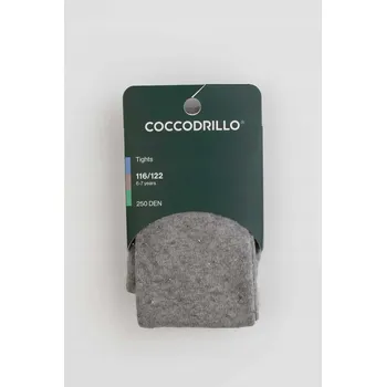 Dívčí oblečení Coccodrillo Dětské punčocháče šedé, polyamidové, velikost 104