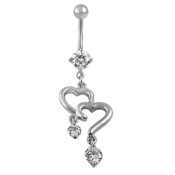 Piercing Piercing ocel do pupíku srdce (Šperky chirurgická ocel)