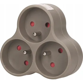 Elektrická zásuvka Elektrická Zásuvka rozbočka Orno šedá