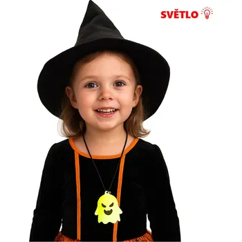 Party dekorace Cd Svítící duch na šňůrce na krk na Halloween
