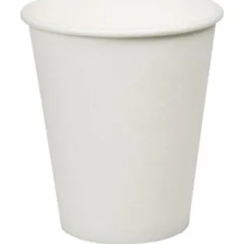 Jednorázové nádobí PAPÍROVÝ KELÍMEK BÍLÝ 250ML 100 KUSŮ KÁVA ČAJ