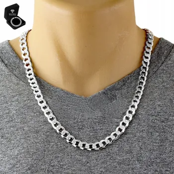 Řetízek ŘETÍZEK Męski Srebrny Łańcuch STŘÍBRO ryzosti 925 8mm/55cm Pancr ITALSKÁ Nová