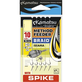 Rybářský háček Zemní Háčky , s návazcem, s protihrotem Kamatsu Iseama 5 ks