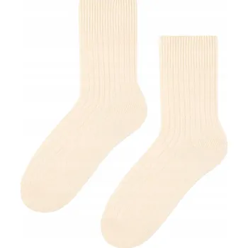 Pánské ponožky Elegantní vlněné ponožky TODO SOCKS 093 krémové 35-37