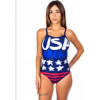 Dámské plavky H877 ARENA COUNTRY FLAGS LIGHT DROP BACK USA Dámské plavky velikost 36
