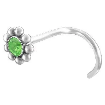 Piercing Piercing ocel zelený 79 (Šperky do nosu)