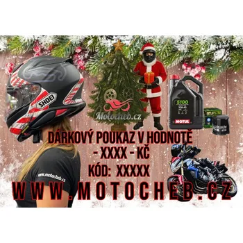 Dárkový potravinový koš MOTOCHEB Vánoční dárkový poukaz pro motorkáře Hodnota: 1000