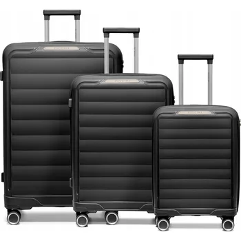 PUCCINI Sada 3 CESTOVNÍCH KUFRŮ PP 4 Kolečka Tvrdé 3v1 PP030-1