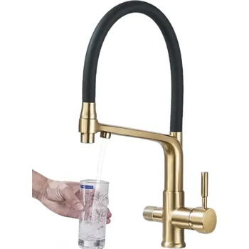 Vodovodní baterie Kuchyňská baterie stojánková Aquarella Trojcestná černá