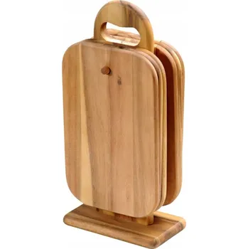 Kuchyňské prkénko KUCHYŇSKÉ DESKY na krájení, sada na stojanu x6