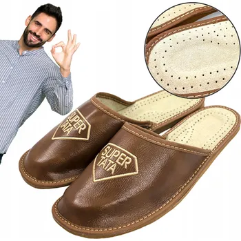 Dámská obuv PRODYŠNÉ PAPUČE PRO TATÍNKA S VÝŠIVKOU VÝJIMEČNÝ DÁREK KE DNI OTCŮ! vel.40