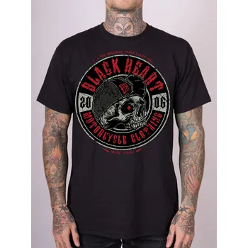 Pánské tričko A MOTORKÁŘSKÉ Triko BLACK HEART LOCKER RED Barva: Černá, Velikost: 3Xl