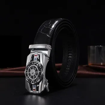 Opasek Pánský kožený pásek L427 95 cm 3