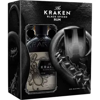 Rum Kraken Black Spiced Gift 40,0% 0,7 l (dárkové balení 1 sklenice)