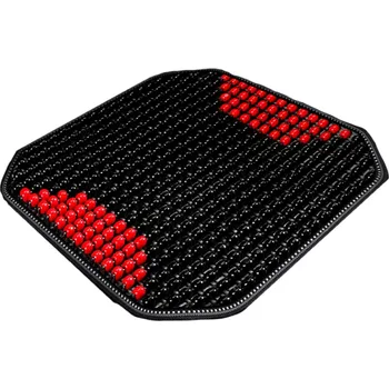 Autopotah Letní podložka na sedadlo auta s dřevěnými korálky Prodyšný chladicí potah pro pohodlné cestování Odvětrání sedadla Masážní efekt červená