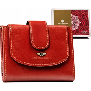 Peněženka Peterson peněženka z pravé kůže hnědá - dámská