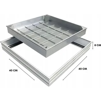 poklop Revizní šachta do zámkové dlažby 40x40 cm Skrytý poklop pod dlažbu 6 tun