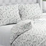 Bavlněné ložní povlečení Sandra SA-560 Vážky a levandule na bílém Jednolůžko 140x200 a 70x90 cm