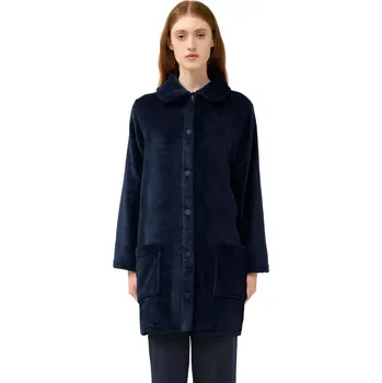 Dámský župan Dámský fleecový župan s knoflíky Vamp 23362 blue velikost XXL