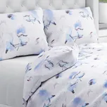 Bavlněné ložní povlečení Sandra SA-289 Viva Italia modrá Jednolůžko 140x200 a 70x90 cm