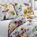Bavlněné ložní povlečení Sandra SA-217 Velké žluté květy Jednolůžko 140x200 a 70x90 cm