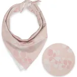 Bavlněný šátek Sandra SA-682 Eukalyptové listy na pastelově růžovém 70 x 70 cm