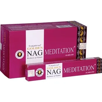Vonná tyčinka Vijayshree Vonné Tyčinky Golden Nag MEDITATION (Meditace), 15 g